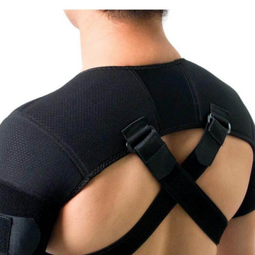Adjustable Sports Shoulder Support Brace for Back Pain Relief ? Dual Strap
