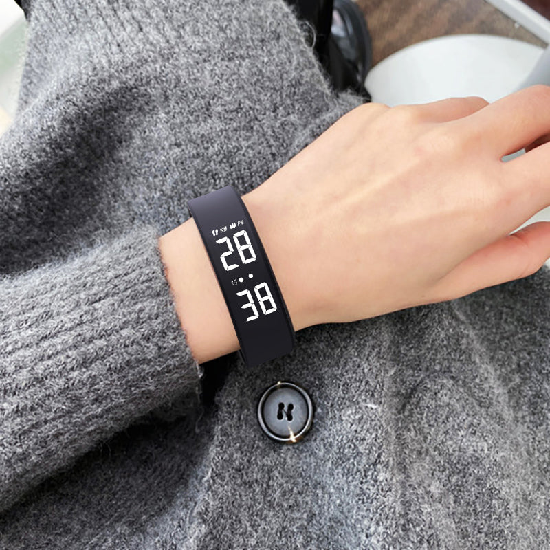 New Cross-Border Powerful Vibrating Alarm Clock Bracelet Electronic Watch Vibrating Silent Dormitory Wake-Up Artifact Step Counting Luminous