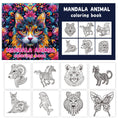 Coloring Books for Adults is a paper mandala animal coloring book with a vivid floral cat cover and intricate black-and-white designs.