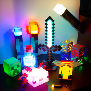 Minecraft Ore lamps color-changing medicine bottle torch torch model birthday gift
