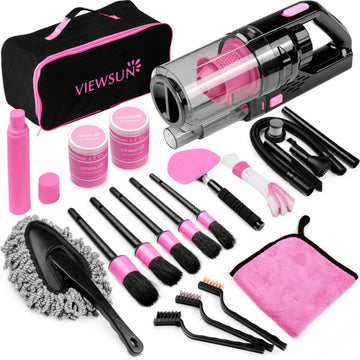 Pink Car Vacuum Cleaner Kit