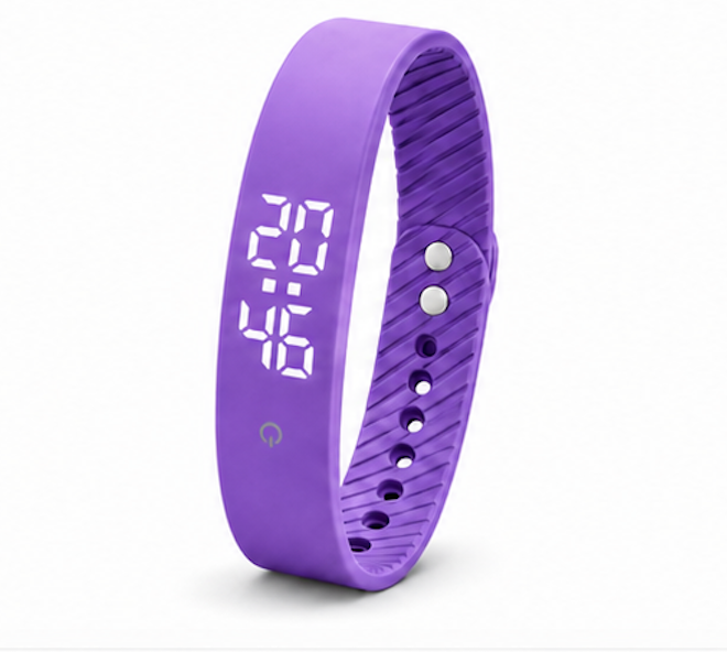 Vibration Loop Ban Alarm Watch & Fitness Tracker | Purple