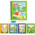 Activity Book with a bright green spiral-bound cover, colorful dinosaur artwork, and a blue water pen