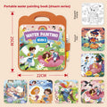 Activity Book, a reusable water painting book with a colorful fairy-tale cover, orange handle, and illustrated pages