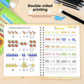 Activity Books open to colorful number exercises and handwriting rows, with spiral binding and illustrated counting problems