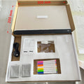 Activity Books light-up drawing board set with white acrylic screen, black edge, colored markers, cable, and accessories