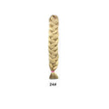 African Box Braids in a long, thick blonde synthetic braid with a woven pattern and tied-off end