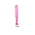 African Box Braids in bright pink synthetic fiber, formed into a long, thick braid with a loose tassel end