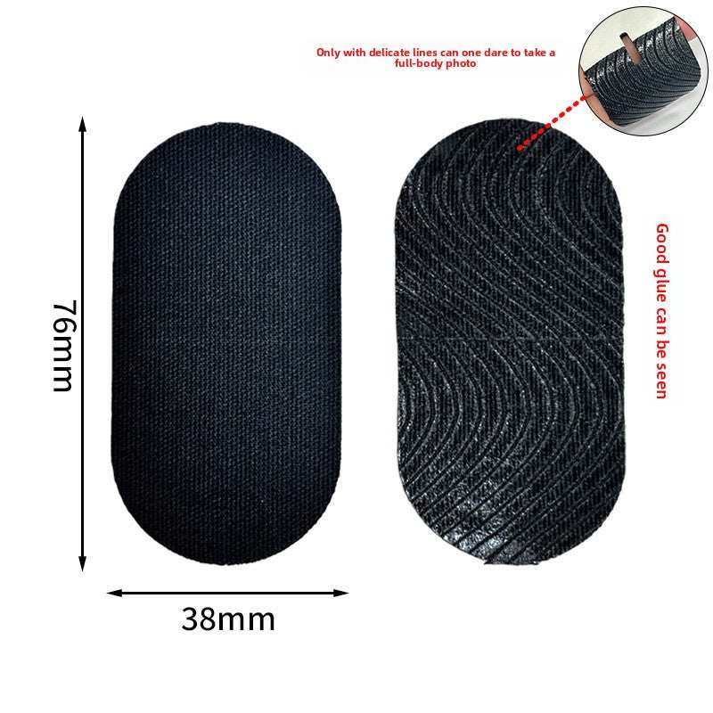 Anti Snoring Mouth Tape in black cotton, with a horizontal breathing slit, shown beside a 30-piece resealable pouch.