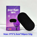 Anti Snoring Mouth Tape with a black oval cotton patch beside a purple Good Night Tape box labeled 30 pieces