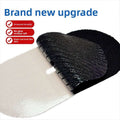 Anti Snoring Mouth Tape in black and white cotton, showing a textured adhesive surface and rounded shape