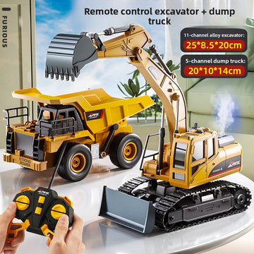 Construction Electric Remote Control Alloy Excavator Toy Car