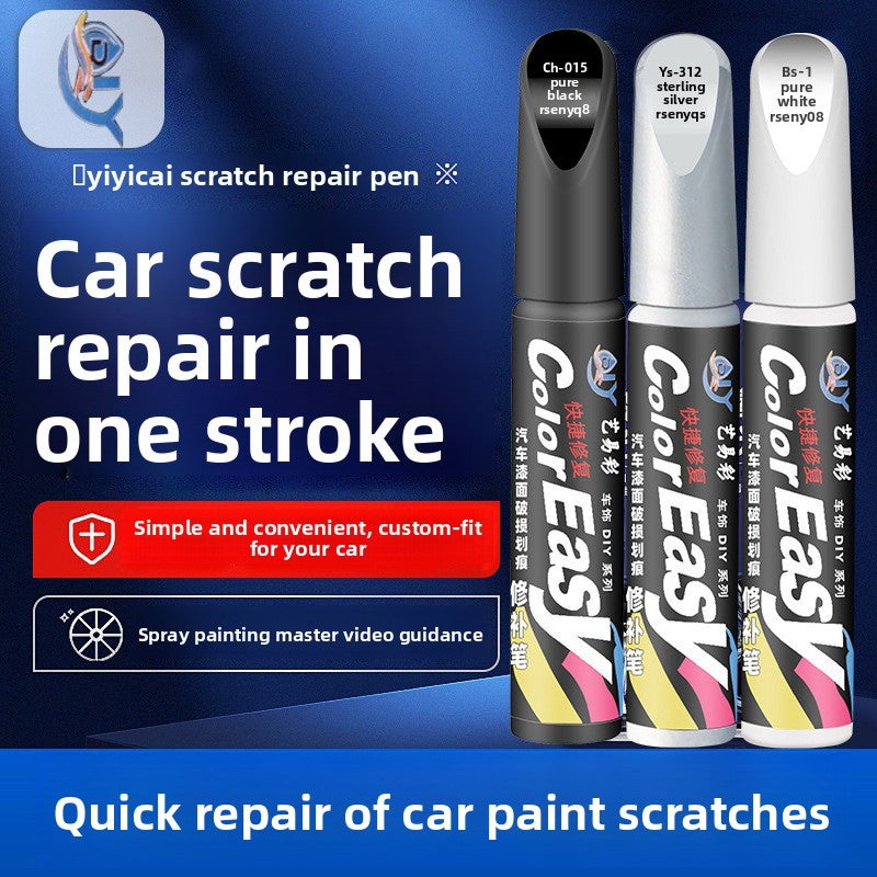 Car Accident Touch Up Pen set with black, silver, and white barrels, featuring tapered caps and bold Color Easy lettering.