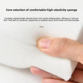 Car-mounted tissue box with a soft white high-elasticity sponge core, shown being pressed to demonstrate its cushioned rebound