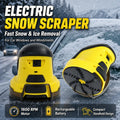 Car Window Ice electric snow scraper in bright yellow and black plastic, with a compact handheld design and circular scraping head