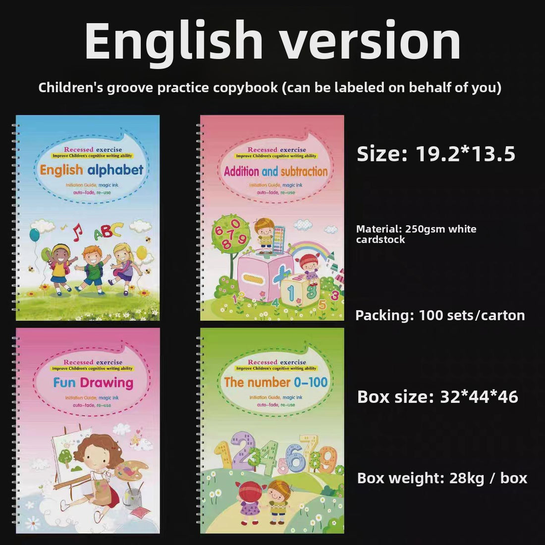 Groove Pen Control Calligraphy Practice Books with Multi-Language Sheets