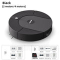 Clean Intelligent Sweeping robot vacuum in black ABS with a low round design, textured panels, and removable mop pad
