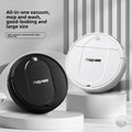 Clean Intelligent Sweeping robot vacuum with black and white ABS shells, round design, smooth finish and top power buttons
