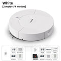 Clean Intelligent Sweeping robot in white ABS plastic with a round low-profile body, removable mop pad and brush