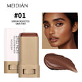 Concealer Foundation Liquid Stick in beige packaging with a warm brown cream tint, shown with matching product swatch and shade #01