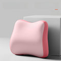 Cushion to prevent buttock pain in pale pink, with a smooth contoured surface and darker pink side panel