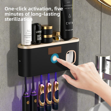 UV Sterilizing Toothbrush Holder with Suction Cup