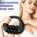 Deep Tissue Massage Roller with a black ergonomic handle and rows of textured cylindrical rollers for muscle massage.