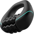 Deep Tissue Massage Roller with a black ergonomic handle, segmented rounded rollers, and turquoise accent lines