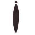 Dirty Braids Fluffy Wig hair extension in dark brown synthetic fiber with a smooth, straight texture and tapered ends