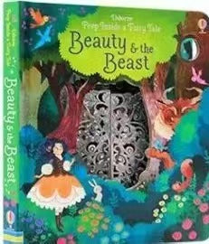 Children’s book, Educational  Picture Books with a colorful illustrated Beauty and the Beast cover and ornate gate detail
