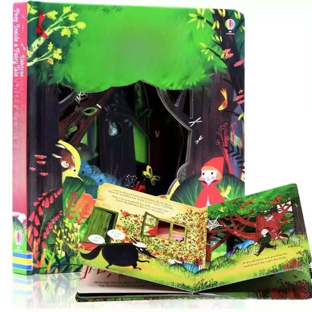 Forest-themed peek-through picture book, Educational  Picture Books with colorful woodland illustrations, cutout windows and flaps.