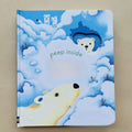 Educational  Picture Books toddler book, blue snowy cover with white polar bears and a peek-through bear face window, titled “Peep Inside”