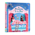 Children’s fairy-tale picture book with a blue and pink illustrated cover, princess, pea and peek-through cutouts; Educational  Picture Books