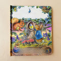 Peek-through board book with a colorful woodland illustration of squirrels and a rabbit, featuring a circular tree hollow; Educational  Picture Books