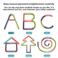 Electric Domino Train Toy featuring colorful plastic dominoes arranged in letters, a house, tree and spiral shapes