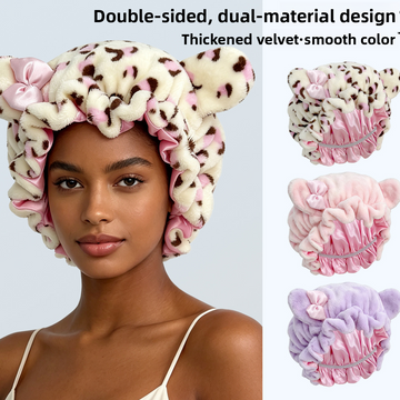 Double Layer Bear Ear Sleep Cap