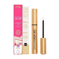 Grande Lash Eyelash serum in a metallic gold tube with a slim applicator and pink-and-white branded boxes.