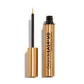 Eyelash enhancing serum in a metallic gold tube with a slim black applicator wand and orange tip, labeled Grande Lash Eyelash