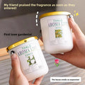 Jasmine Fragrance Air Fresh in a white solid fragrance jar with a gold lid, shown beside a matching gardenia jar.