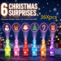 LED glowing ring in six translucent colours, projecting Christmas icons including a snowman, reindeer, Santa, tree, candy cane and gift