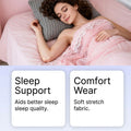Lip Shaped Self Adhesive Bandage shown in a sleepwear promotion, with a woman resting under a pink blanket