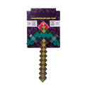 Minecraft Ore lamps keyword on a pixelated diamond sword toy, with teal blade details, a brown cross-shaped handle and purple packaging