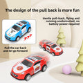Mini Alloy Pull-Back Toy Cars in red and blue, with police and fire department markings and smooth rolling wheels