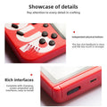 Mini Retro Handheld console with a textured red plastic case, black physical buttons, and side charging port