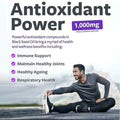 Oregano Oil Soft Capsules with a white and purple antioxidant label showing black seed oil benefits and 1,000mg per serving