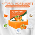 Persimmon Scent Handmade Soap, a bright orange rectangular bar with matching box labeled persimmon soap bar