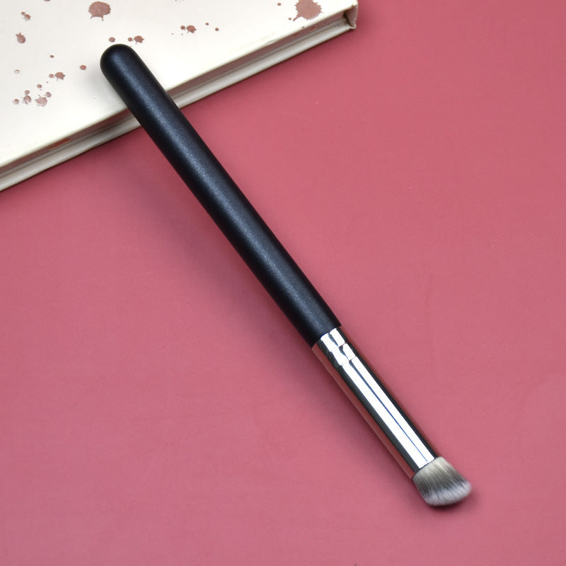 Professional Makeup Brush Set includes a single flat shader brush with soft gray bristles, silver ferrule, and black handle