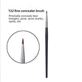 Professional Makeup Brush Set featuring a single slim fine concealer brush with a black handle, silver ferrule, and pointed brown bristles