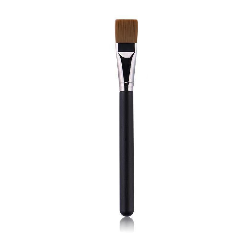 Professional Makeup Brush Set includes a single flat, square-tipped brush with brown bristles, a silver ferrule, and black handle