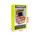 Retro Handheld Game Console shown as a colorful arcade cabinet with a black screen, joystick, and game buttons